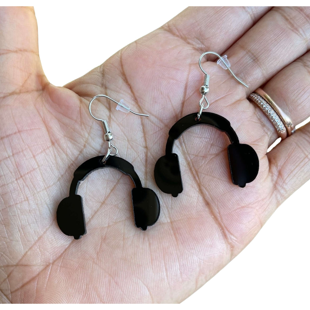 Headset shape Dangle Earrings Teen Headphones Earrings