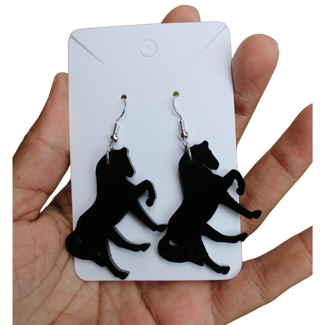 Horse Cast Acrylic Dangle Earrings