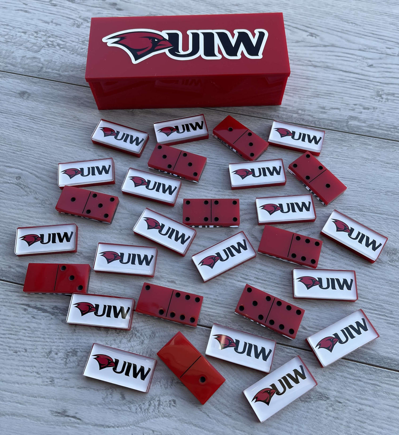 UIW Incarnate Word Cardinals Dominoes Set American college Football Custom Resin Dominoes (Copy)
