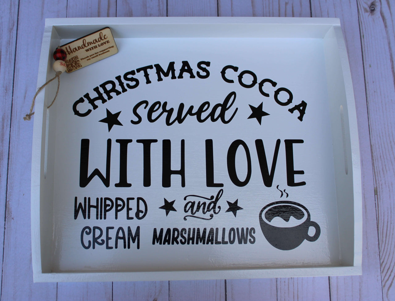Christmas Cocoa Served with Love Cookies for Santa Tray Christmas Eve Tray