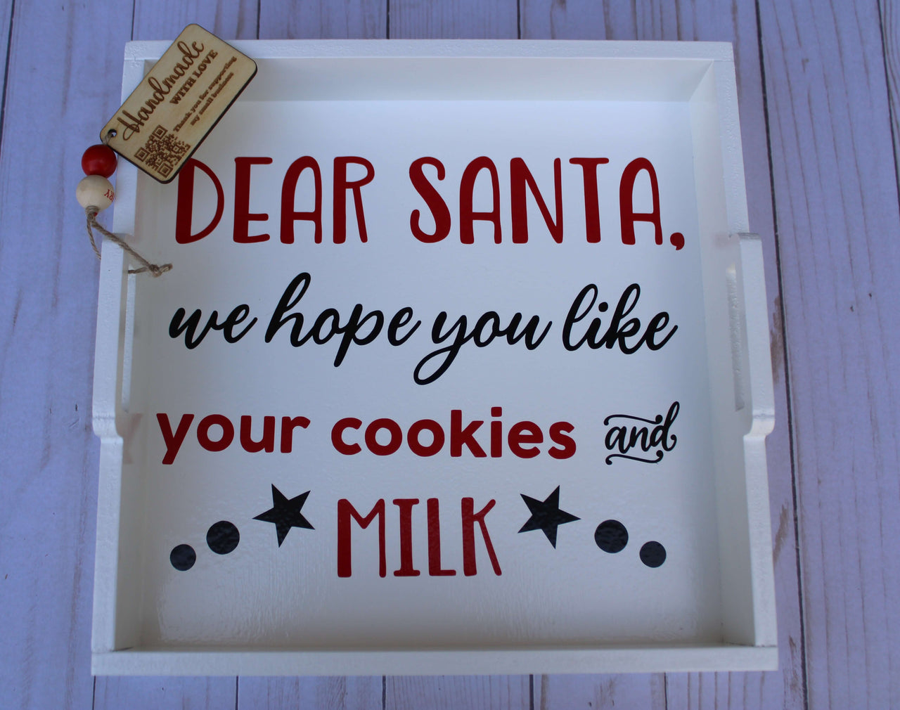 Cookies and Milk for Santa Tray  Christmas Eve Tray