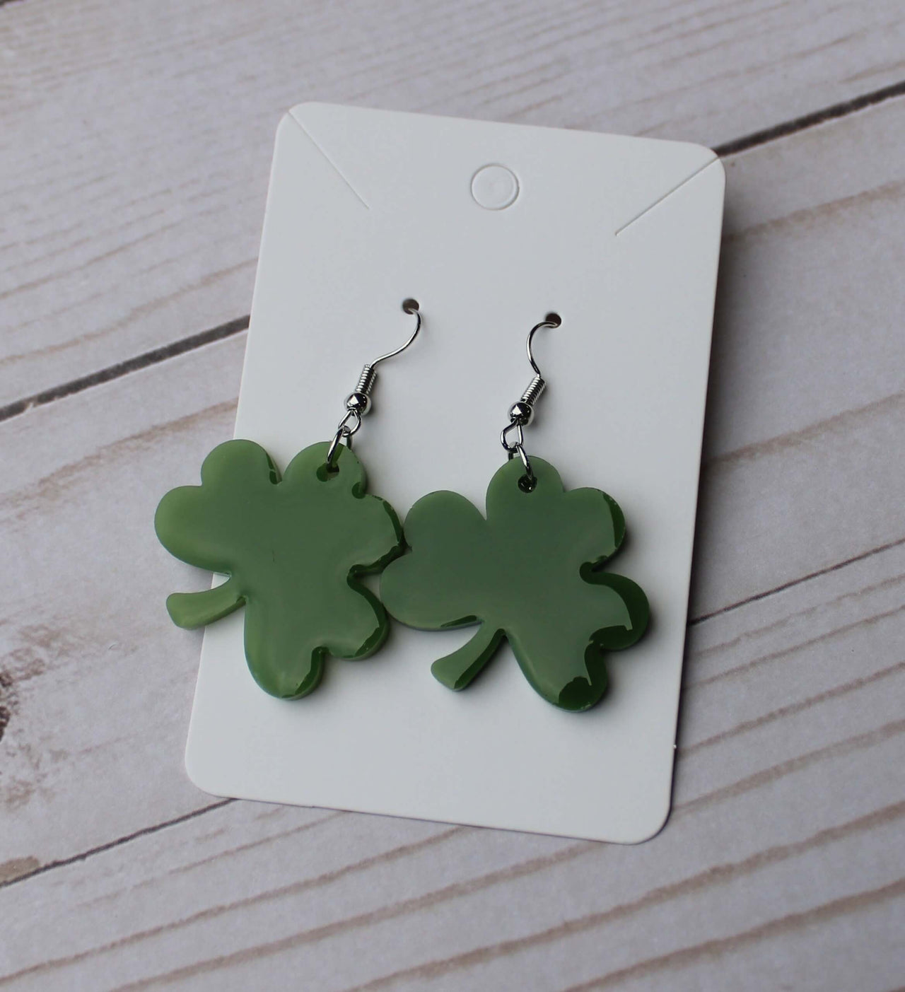 Leaf Clover Dangle Earrings St Patrick's Day Earrings