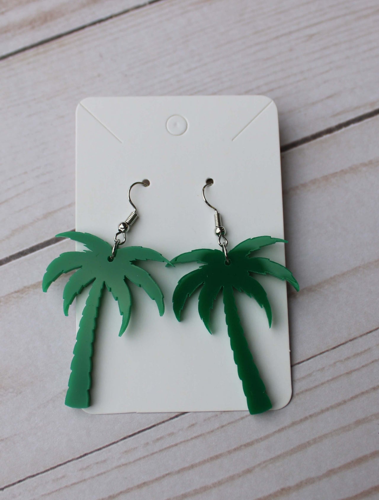 Palm Tree Dangle Earrings Tropical Beach Earrings