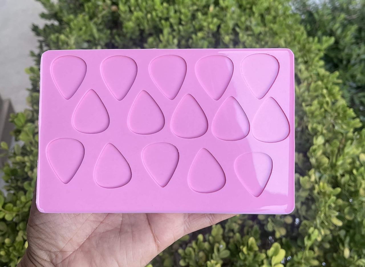 15 Cavities Guitar Picks Resin Mold