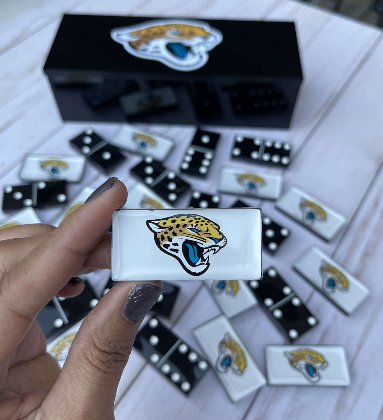 Jacksonville Jaguars Dominoes Set American Football NFL Custom Resin Dominoes