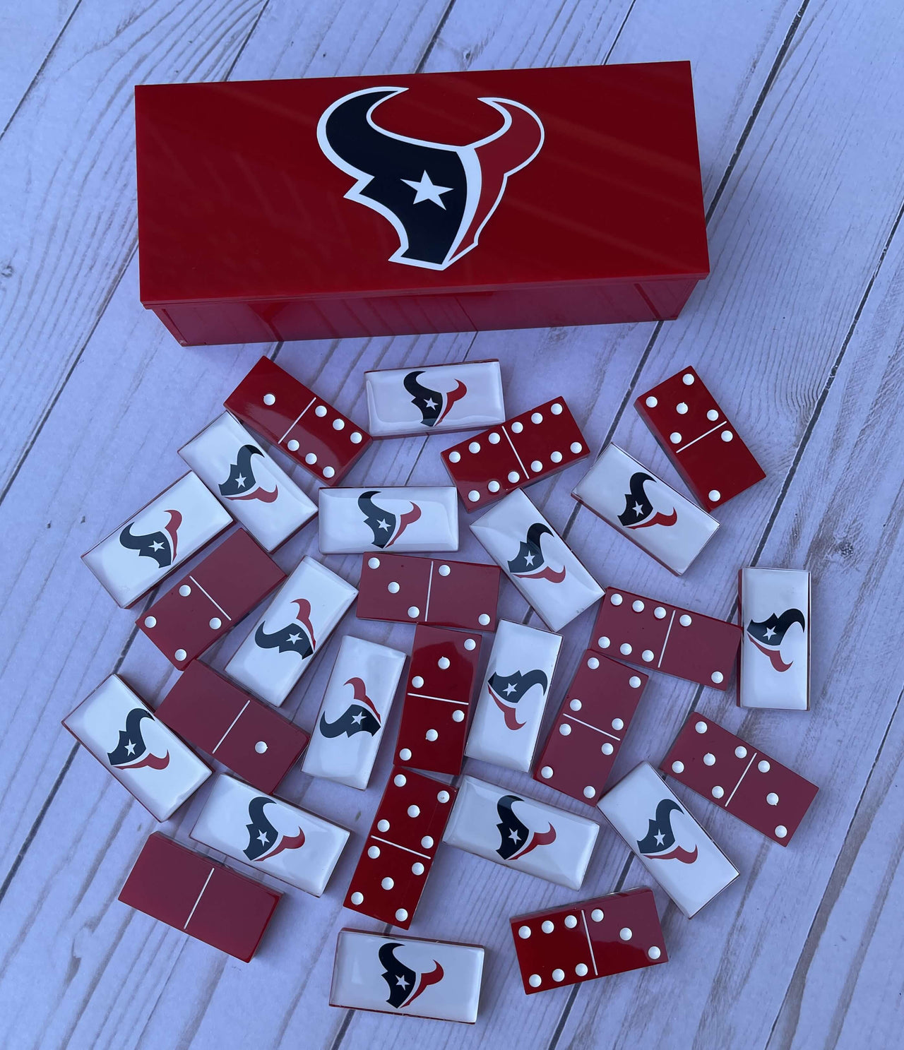 Houston Texans Dominoes Set American Football NFL Custom Resin Dominoes