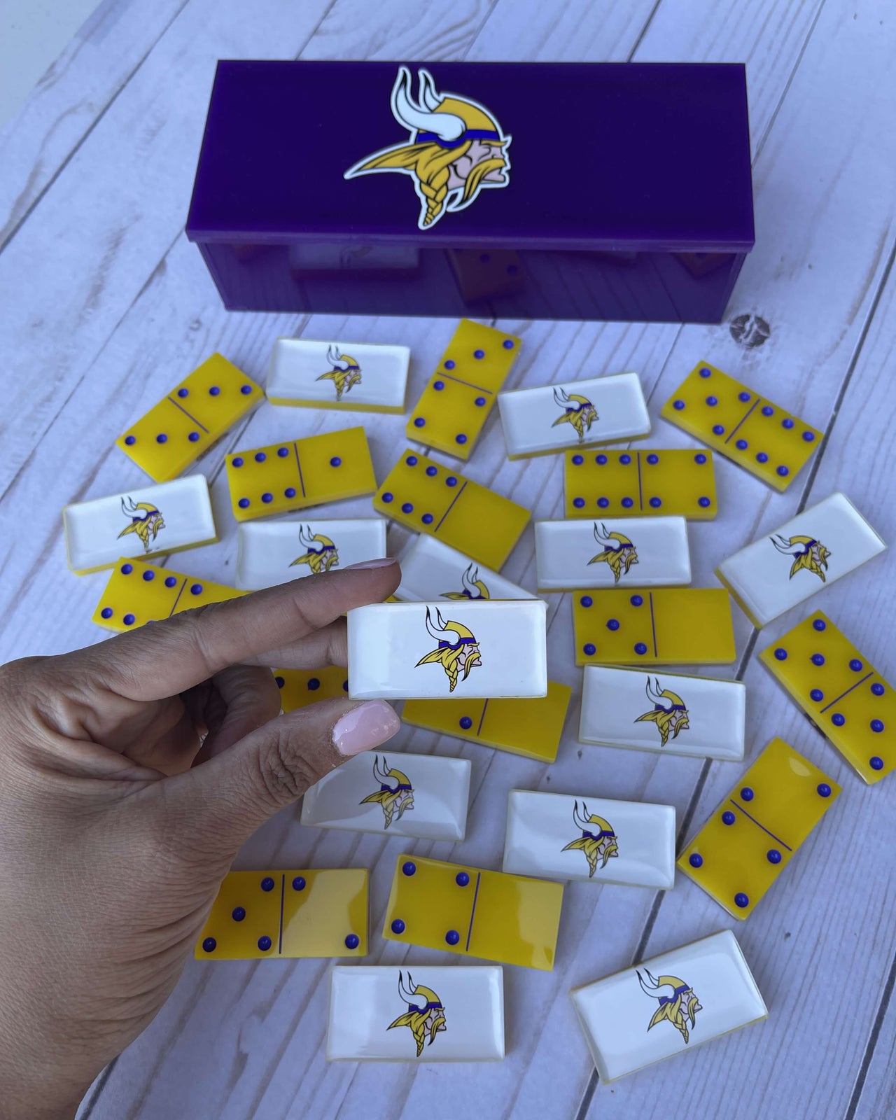 Minnesota Vikings Dominoes Set American Football NFL Custom Resin Dominoes