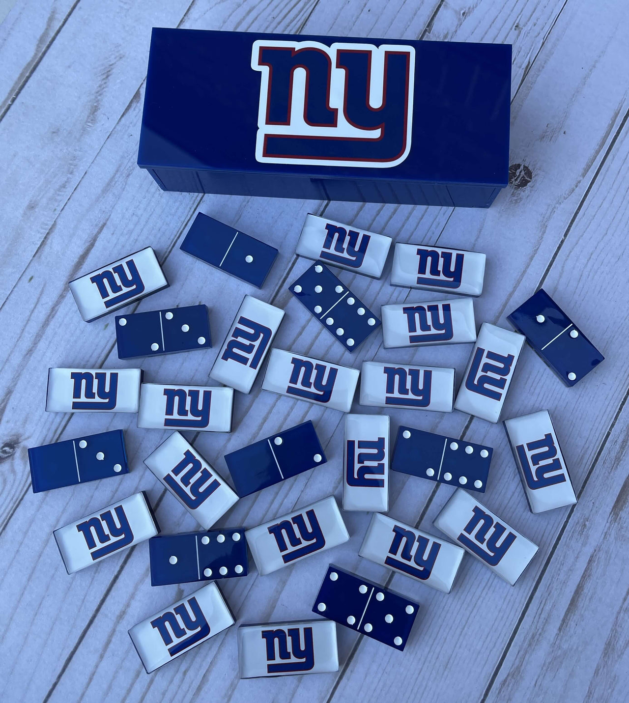 New York Giants Dominoes Set American Football NY NFL Custom Resin Dominoes