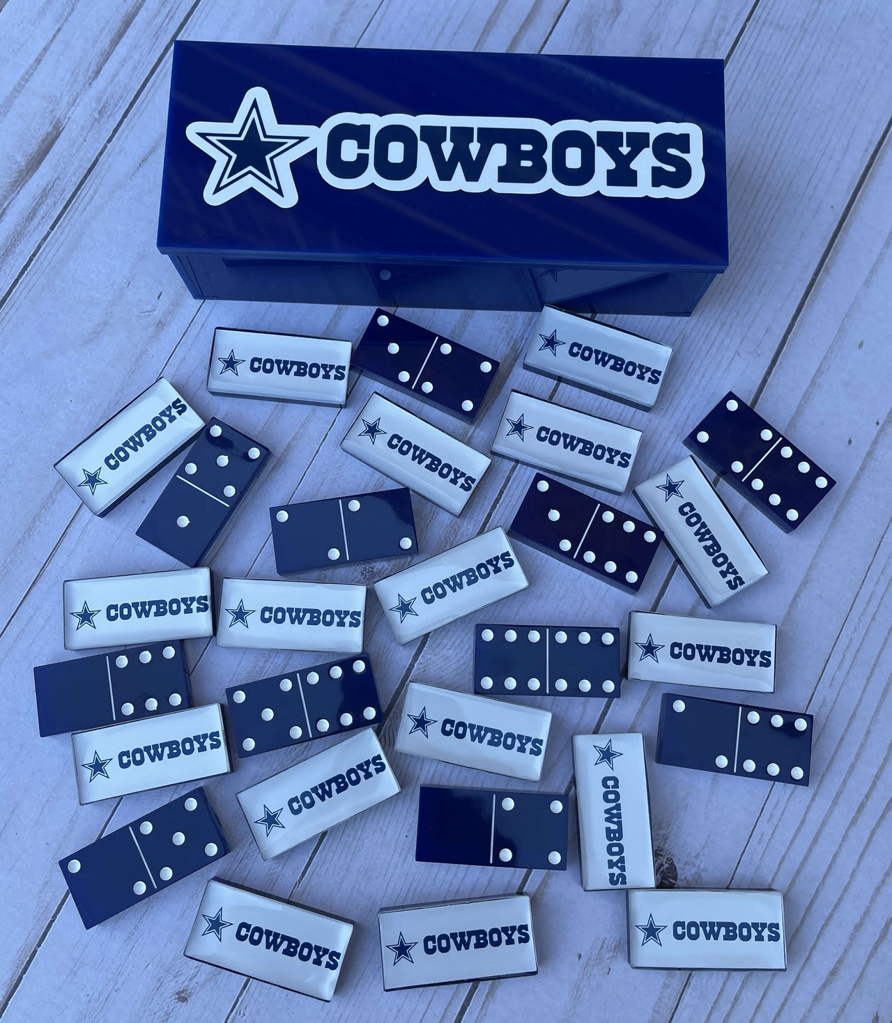 Dallas Cowboys Domino Set Texas Cowboys NFL Resin Dominoes