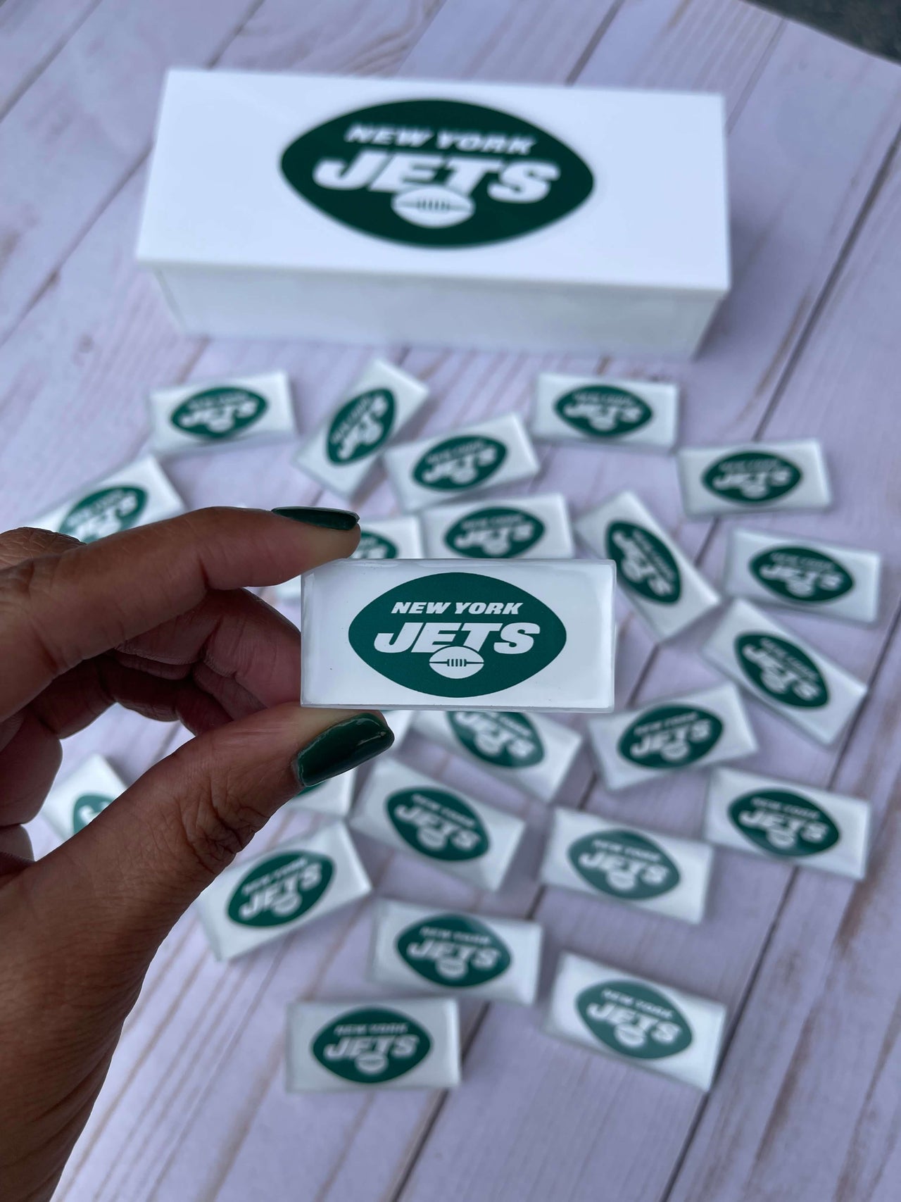 New York Jets Dominoes Set American Football NFL Custom Resin Dominoes