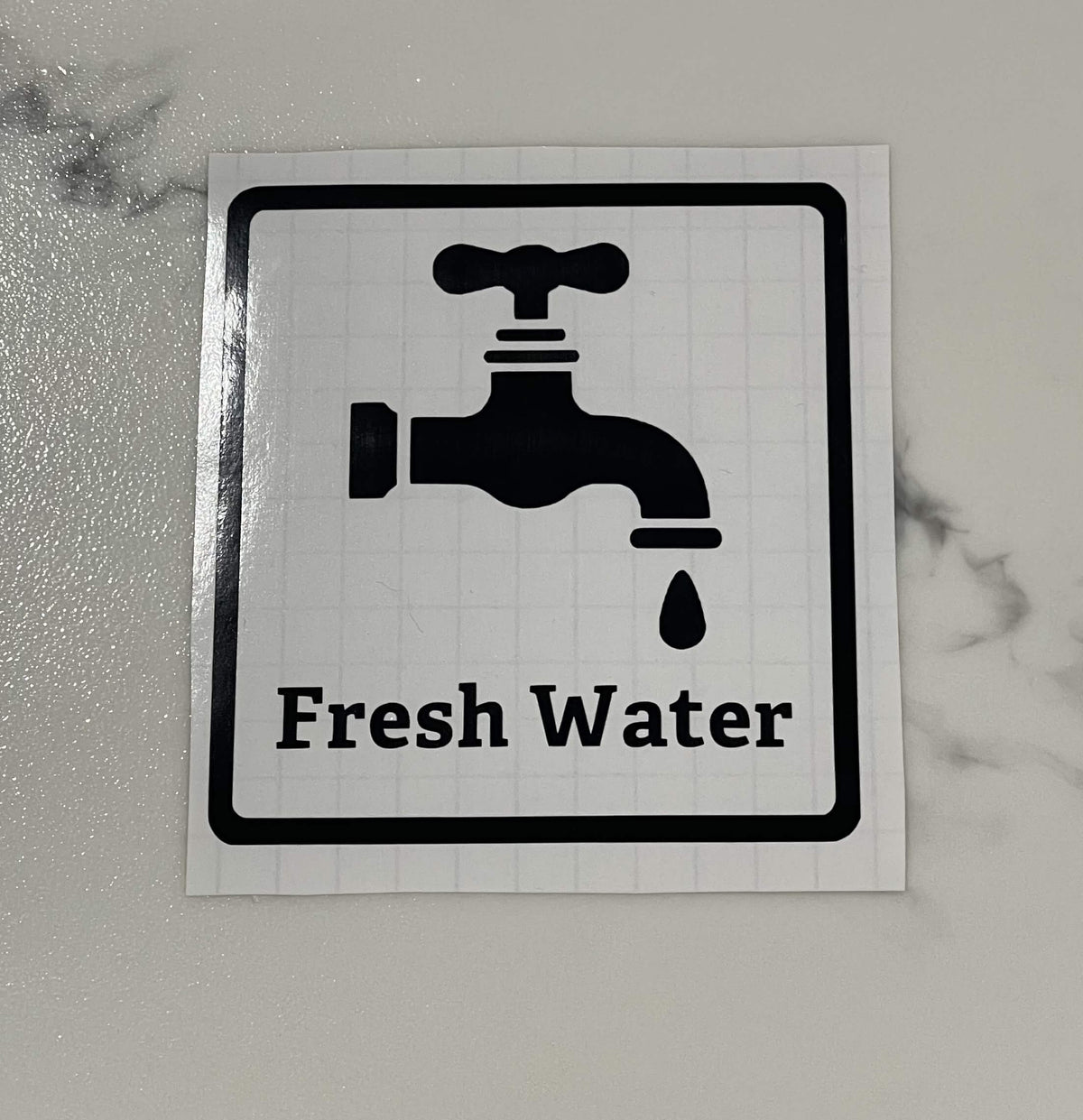 Water Sign RV Safety Sign Car Fresh Water Grey Water Black Water Decal