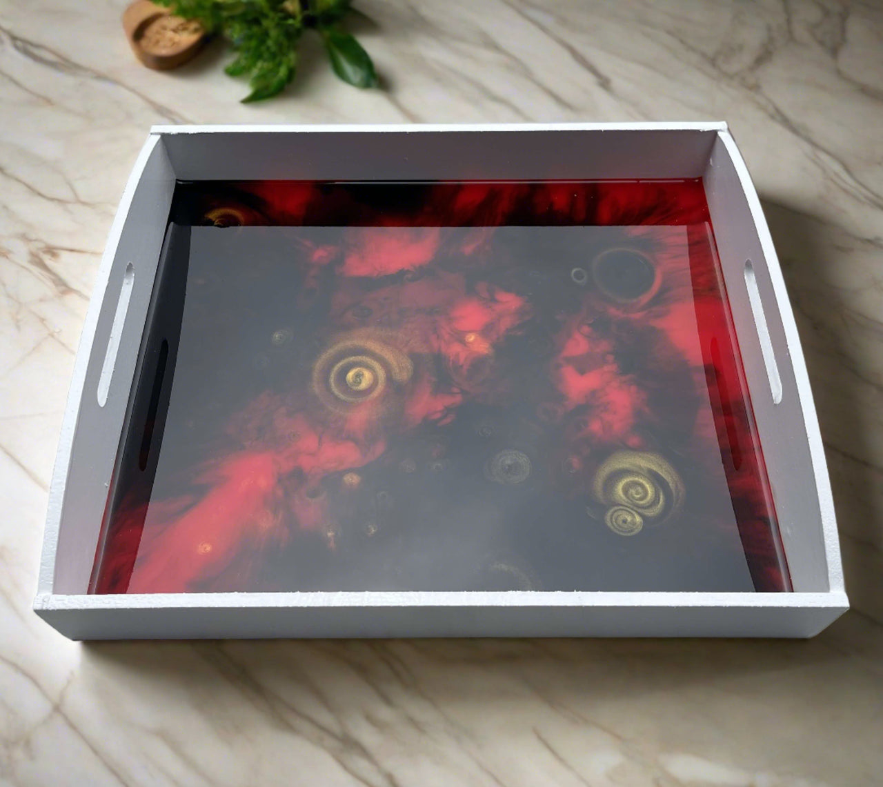 Serving Tray Resin Wooden Tray Decor Home Decoration