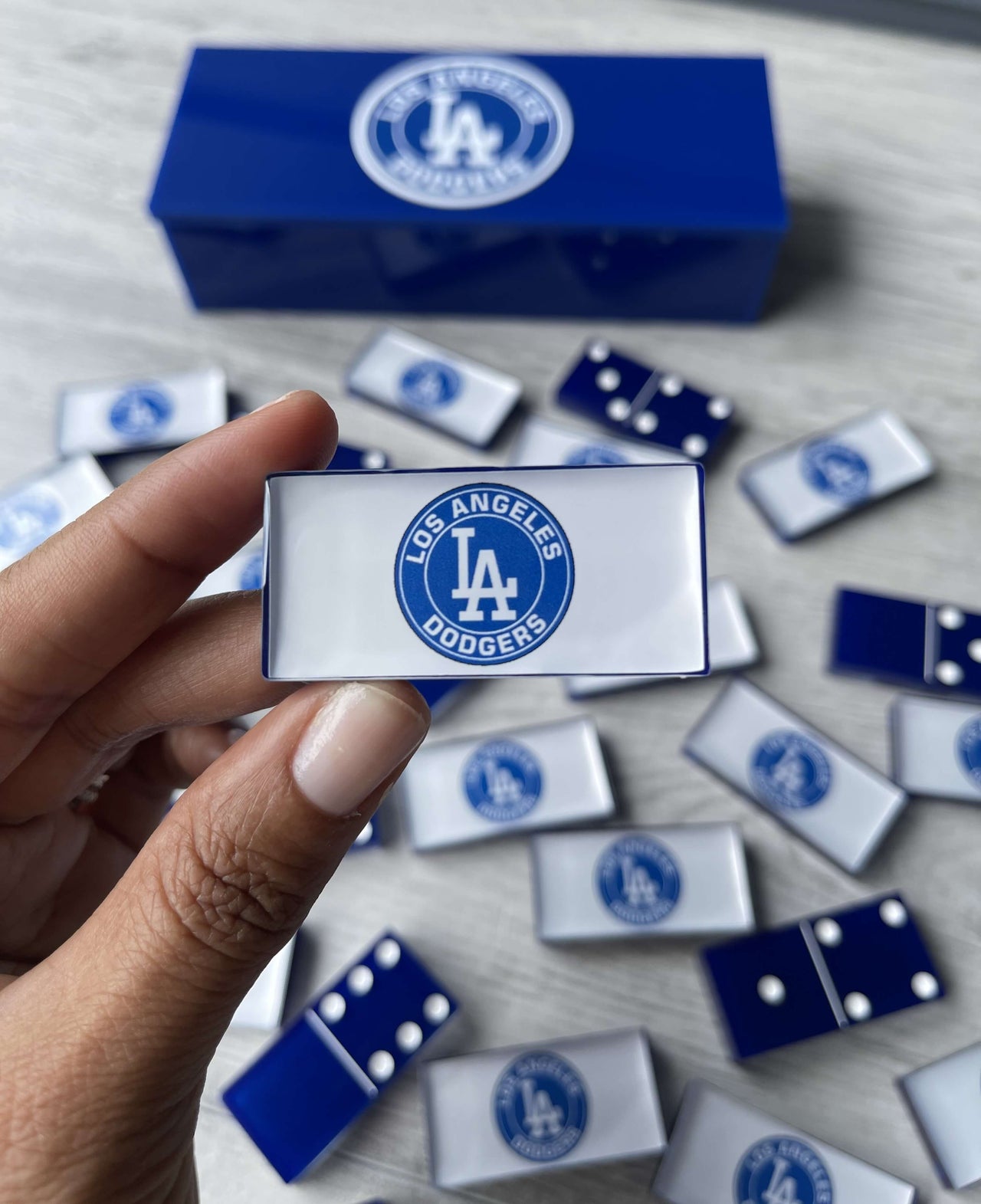 Los Angeles Dodgers Custom Dominoes Set MLB Baseball Dominoes