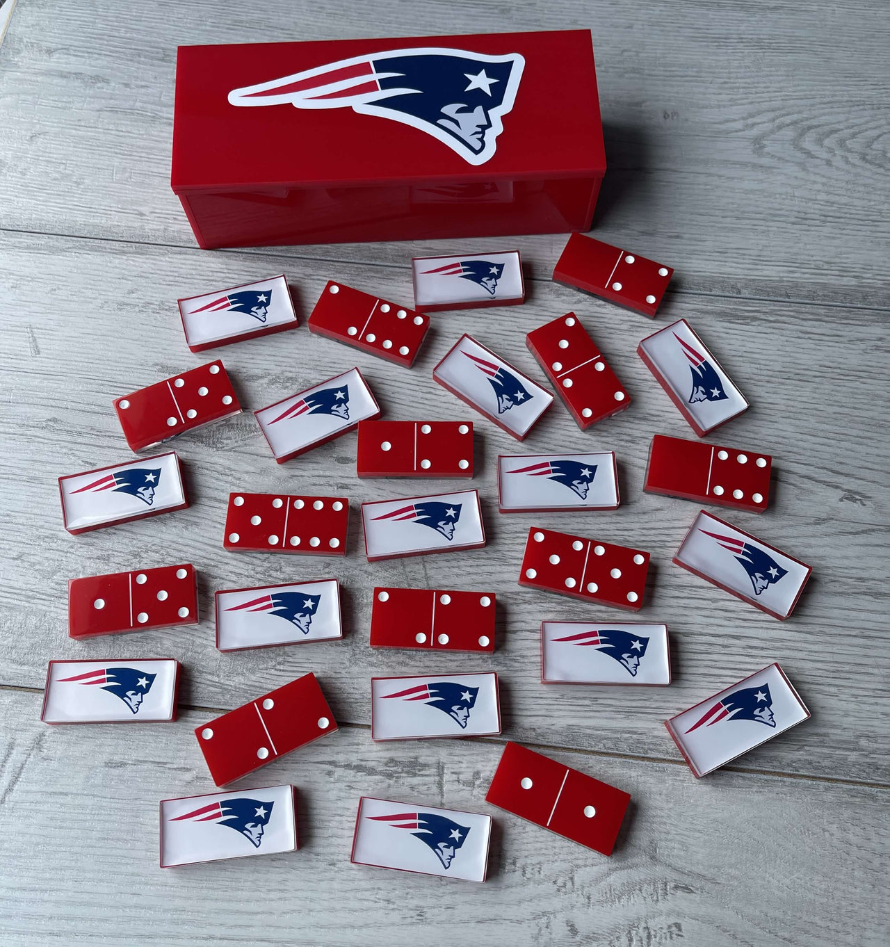 New England Patriots Dominoes Set American Football NFL Custom Resin Dominoes