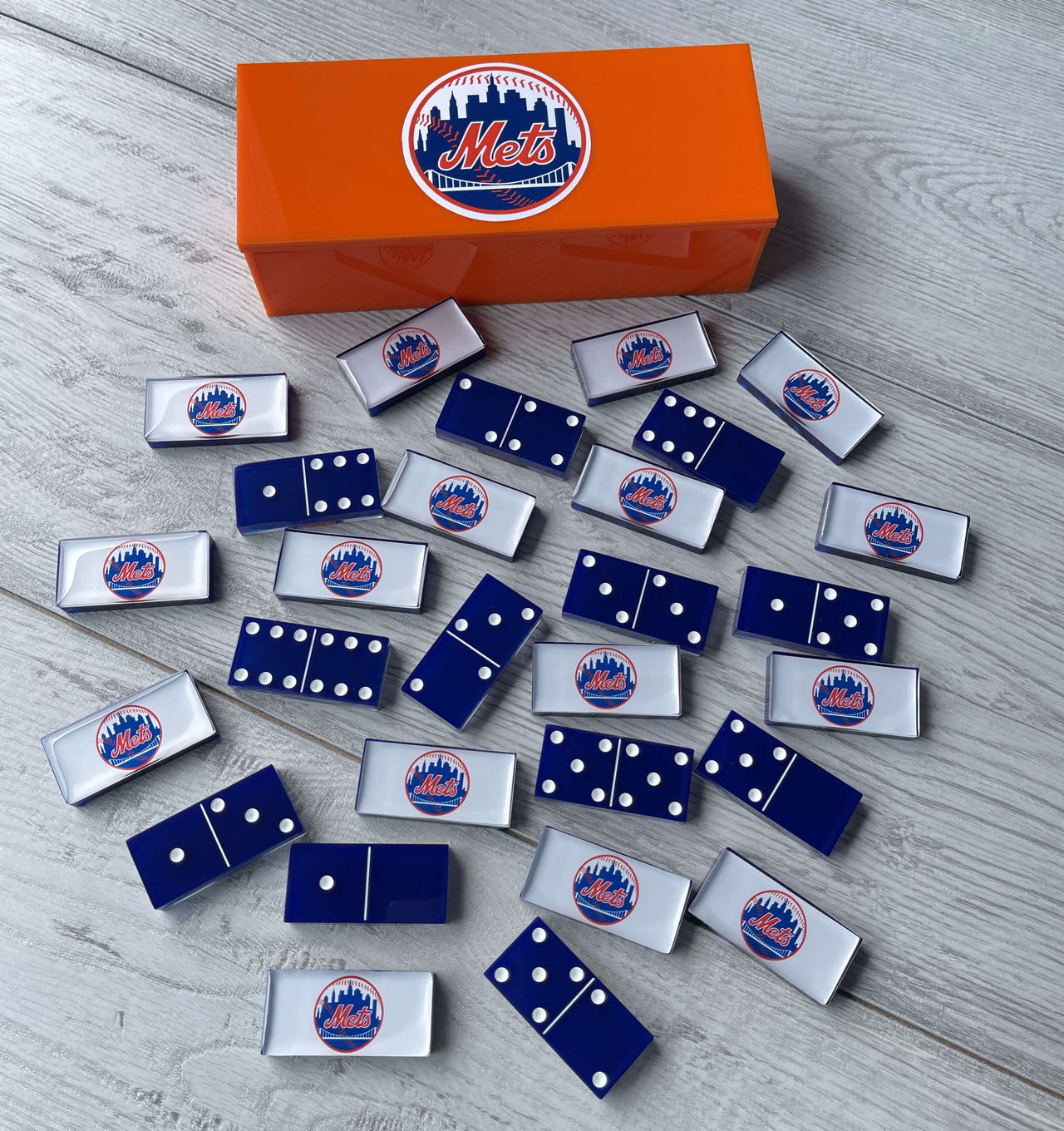 New York Mets Custom Dominoes Set MLB Baseball Dominoes
