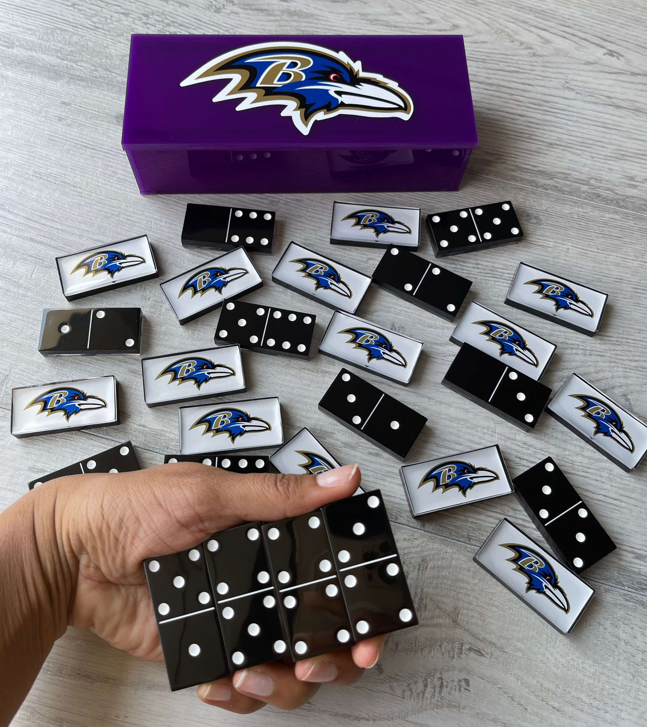 Baltimore Ravens Dominoes Set American Football NFL Custom Resin Dominoes