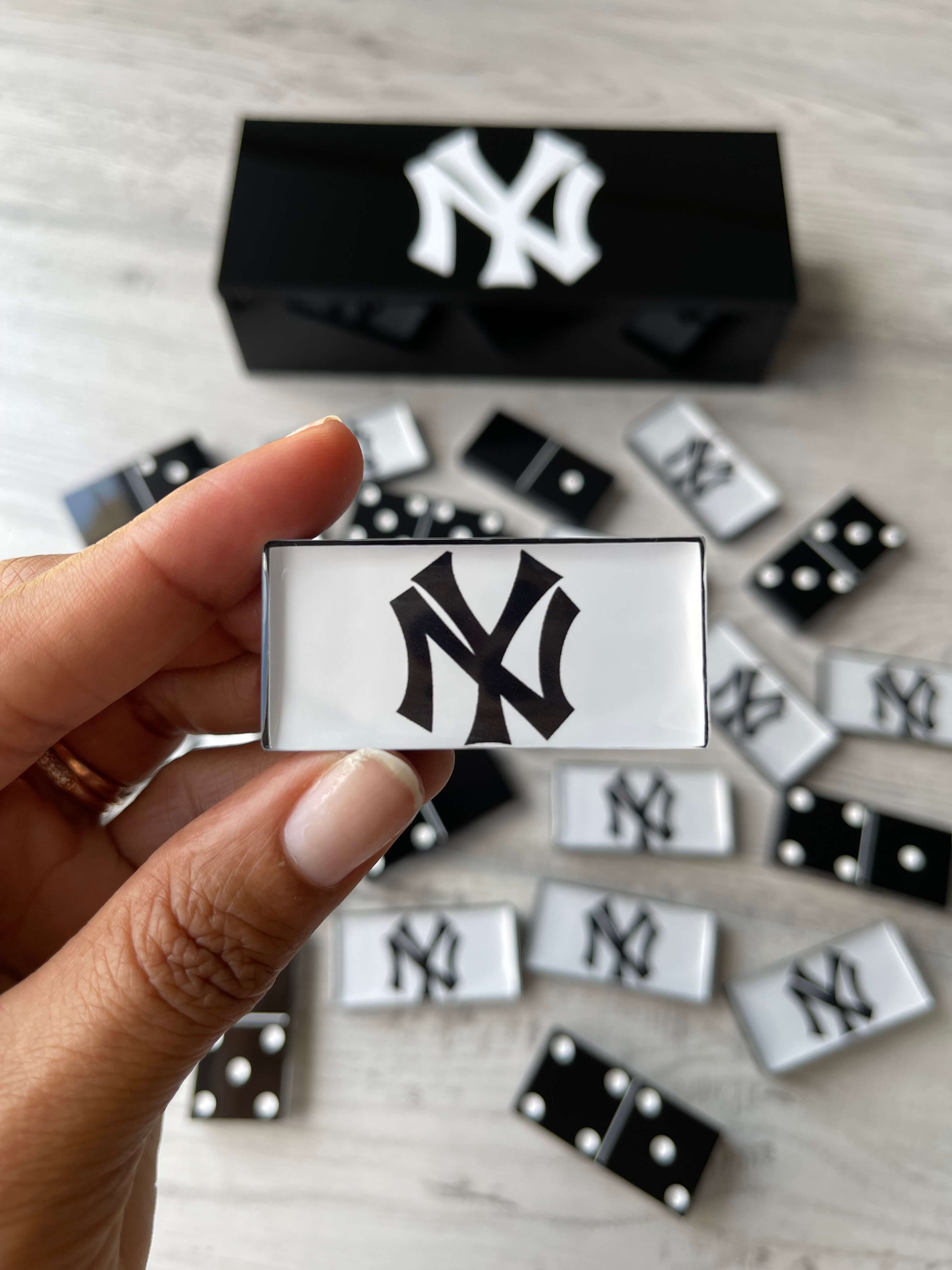 New York Yankees | Custom Dominoes | Hand Made | Epoxy | MLB | Baseball | popular Father’s Day Gift Idea