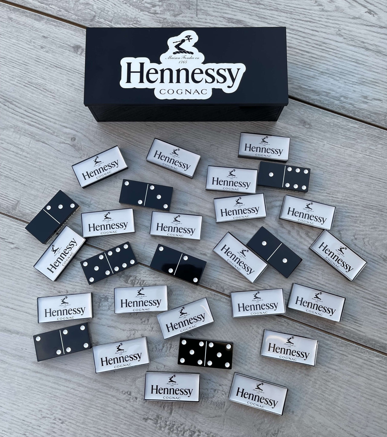 Hennessy Cognac | Hennessy USA Emblem Custom Dominoes Set Gifts Ideas