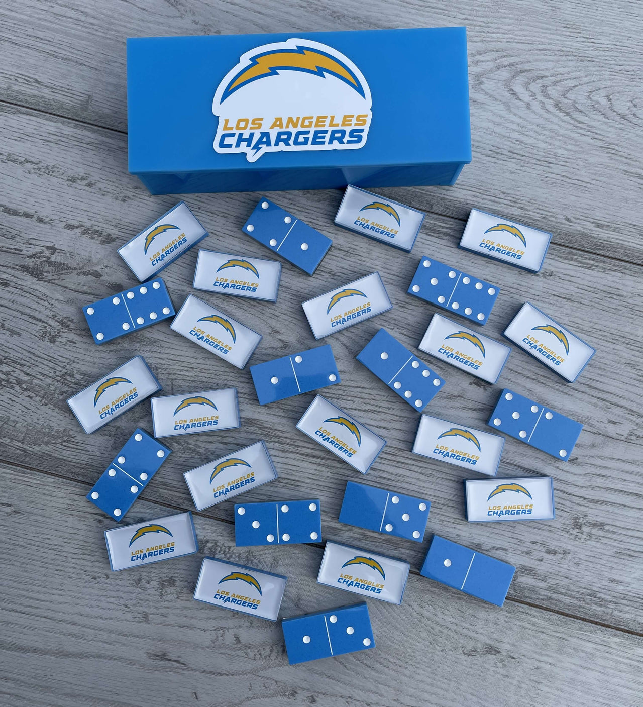 Los Angeles Chargers NFL Custom Resin Dominoes