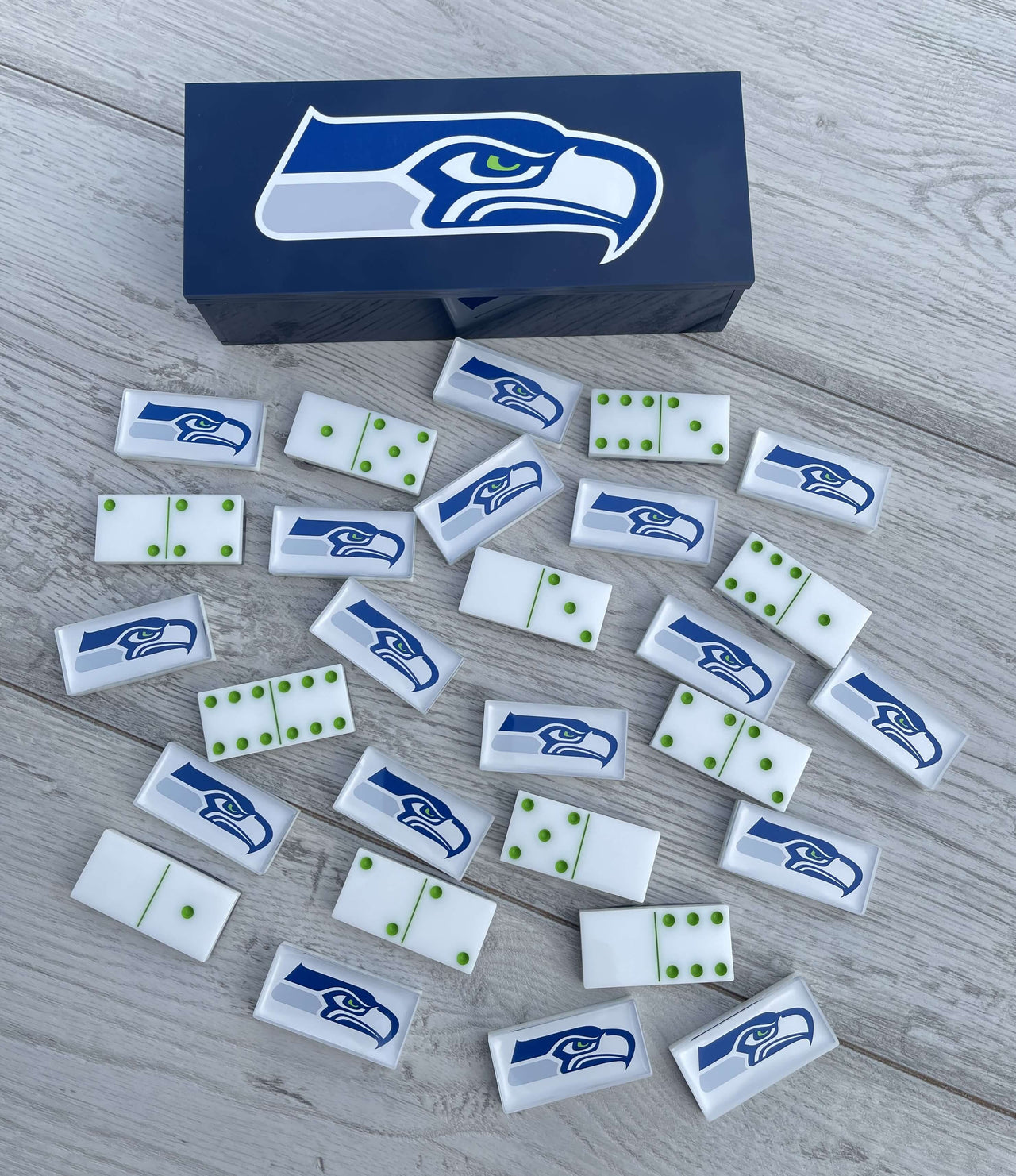 Seattle Seahawks Custom Domino Set NFL Dominoes