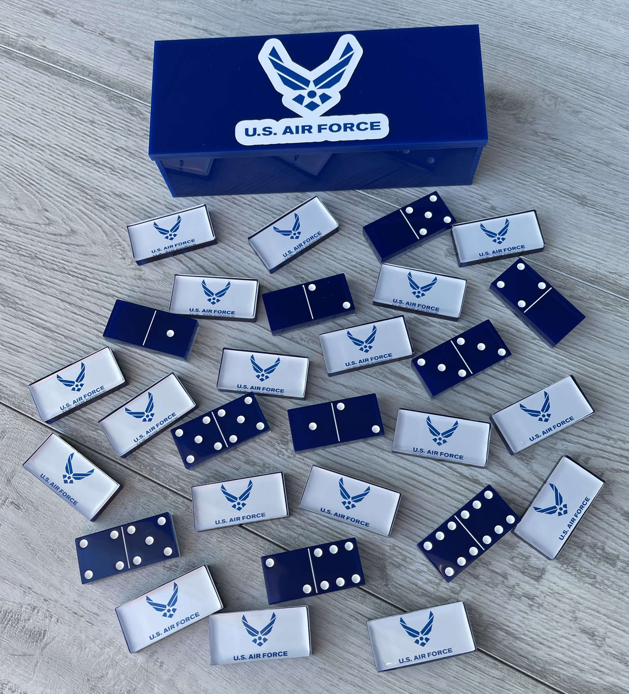 United States Air Force Emblem Custom Dominoes Set Military (USAF)