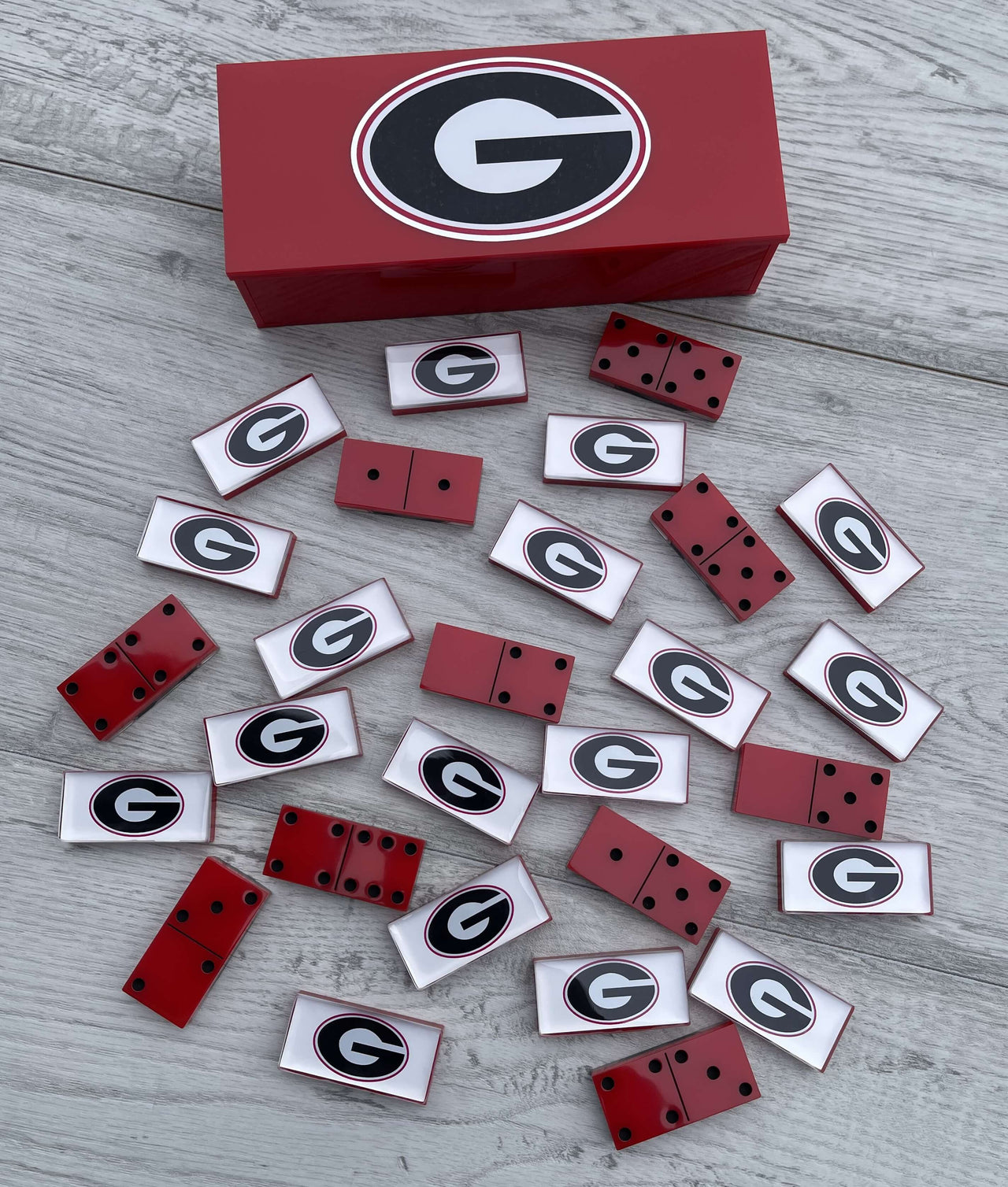 Georgia Bulldogs Dominoes Set American College Football Custom Resin Dominoes