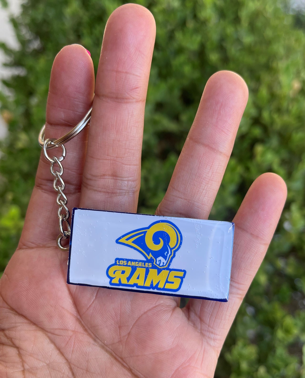 Los Angeles Rams Resin Dominoe Keychain