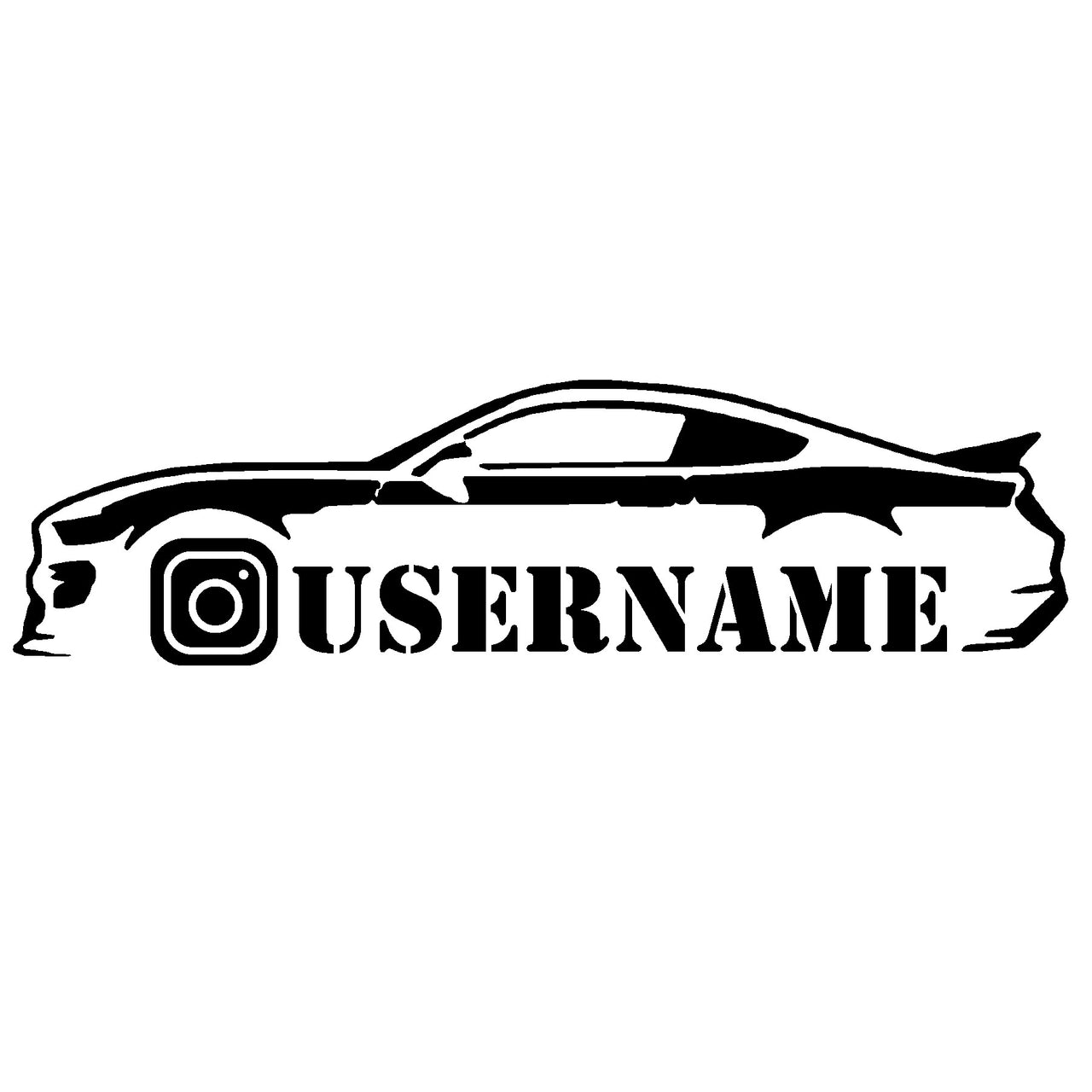 Custom Ford Mustang GT Social Media Car Windows Decal Sticker