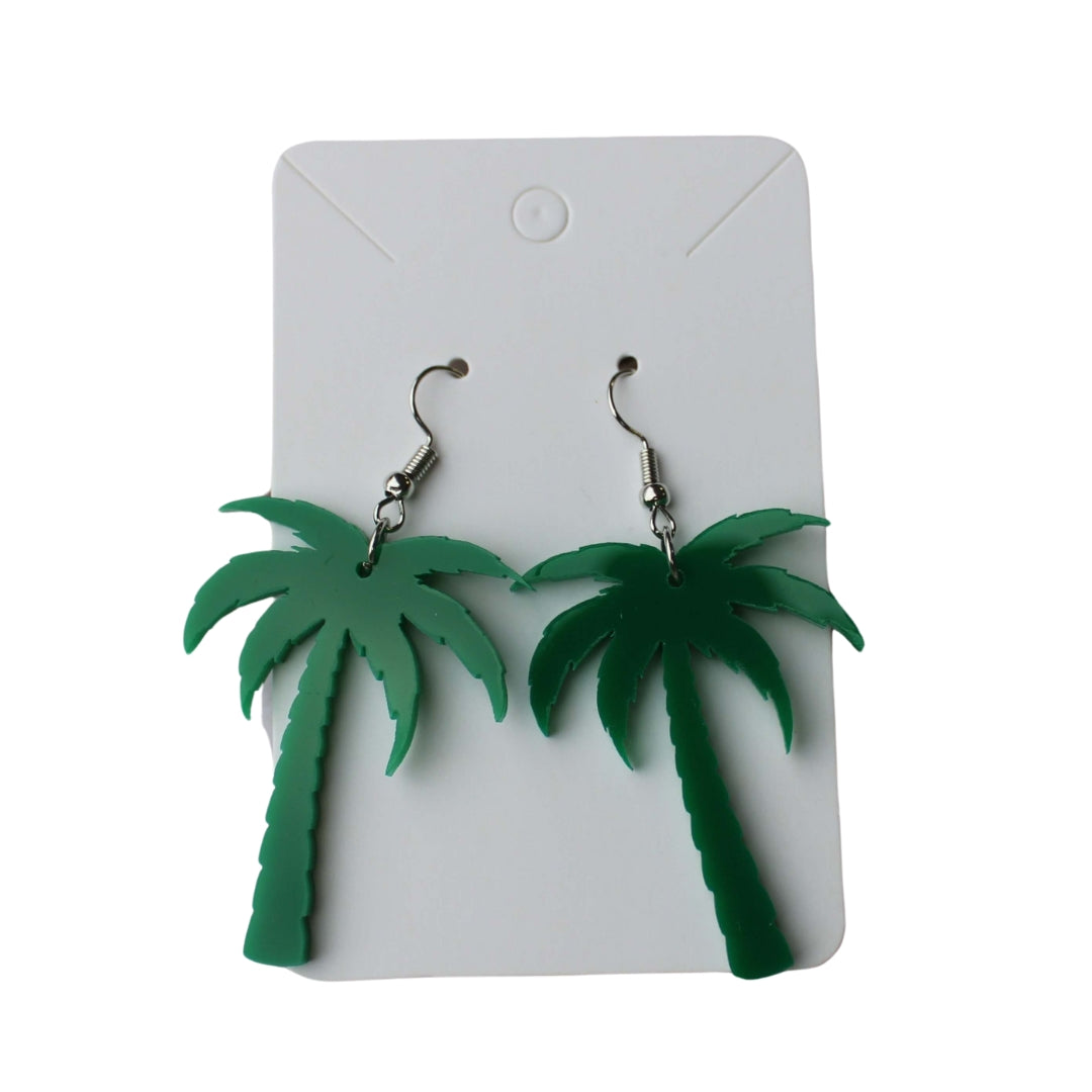 Palm Tree Dangle Earrings Tropical Beach Earrings