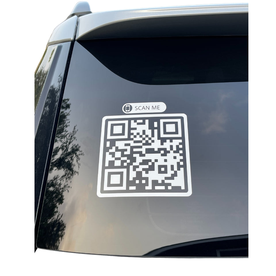 Code Car Kit Qr Code Example Custom QR Code Car Decal Personalized Website or Social Media Business