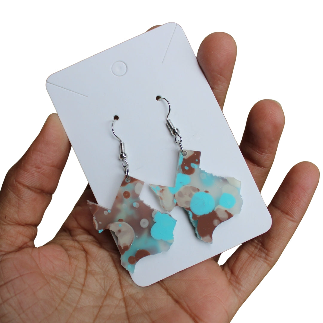 Texas Map Dangle Earrings