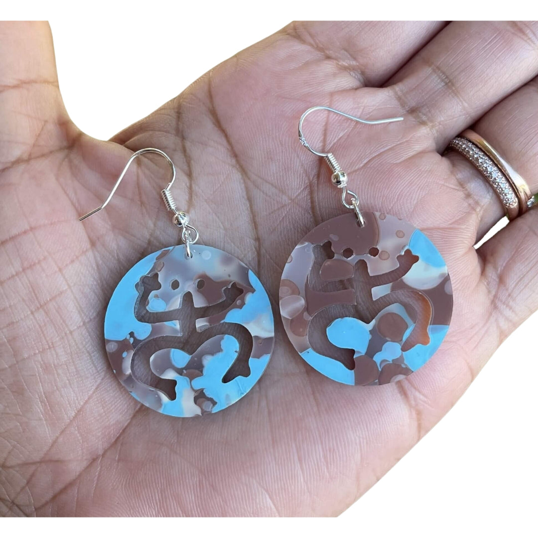 Puerto Rico Coqui Frog Acrylic Dangle Earrings