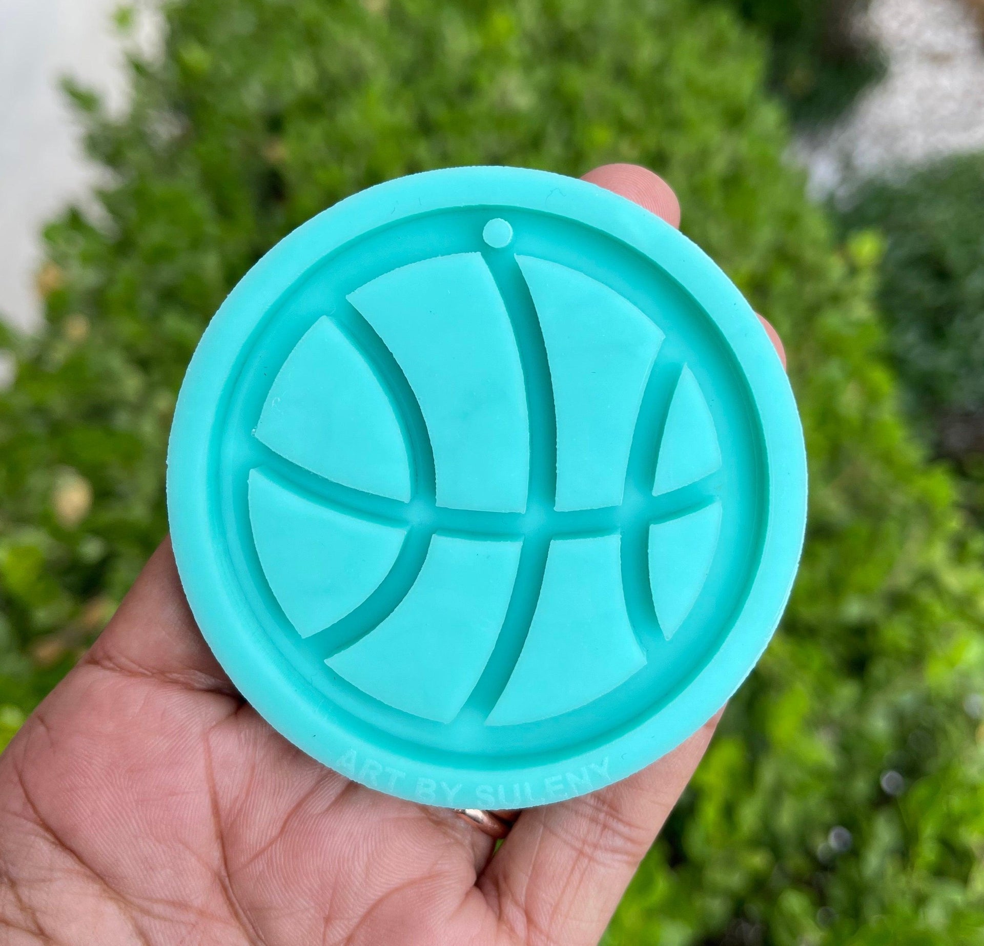 Basketball Keychain Mold - Mold for Resin - Basketball Mold - NBA Ball Mold - Keychain mold - Silicone Mold for Epoxy Resin - Art By Suleny Craft Store LLC