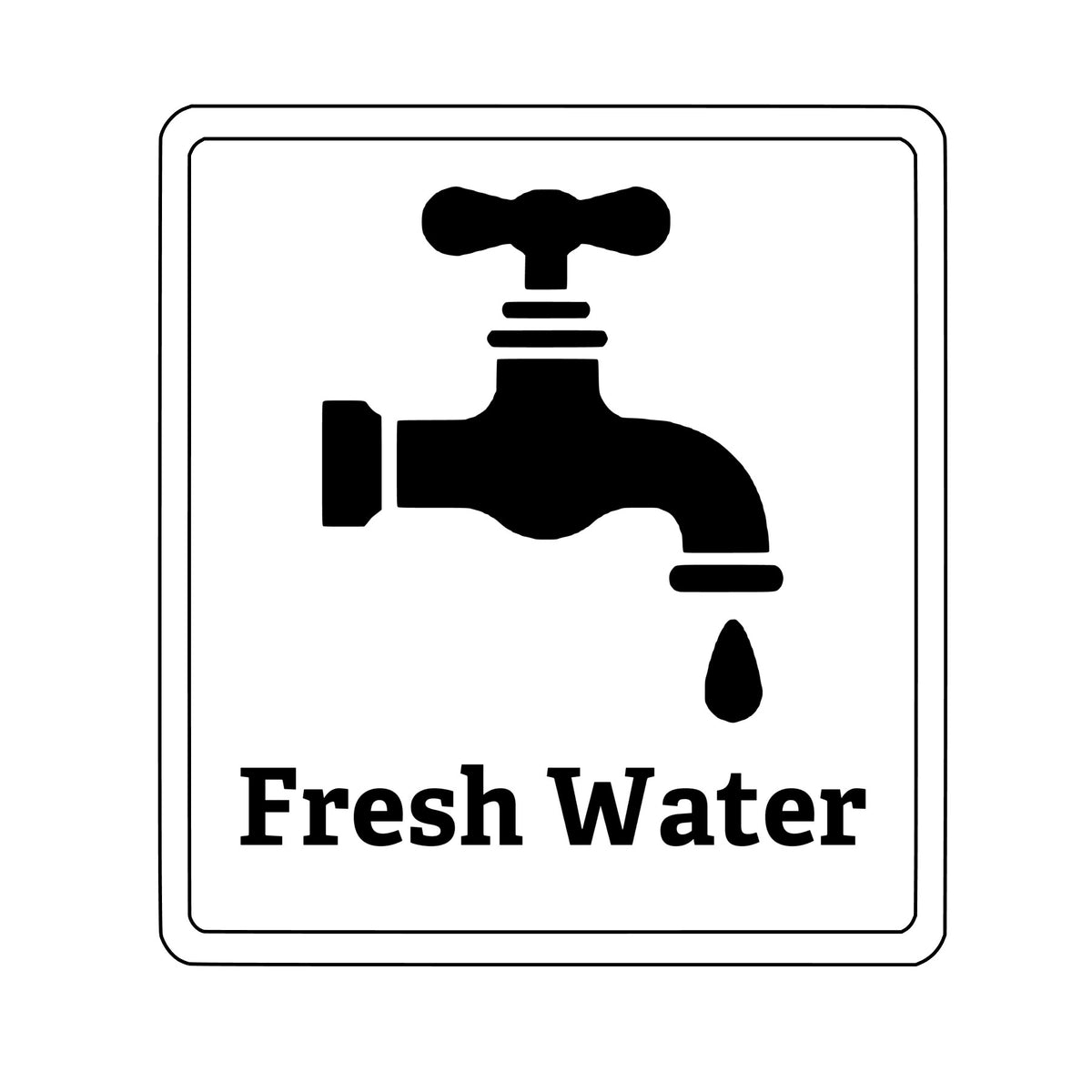 Water Sign RV Safety Sign Car Fresh Water Grey Water Black Water Decal