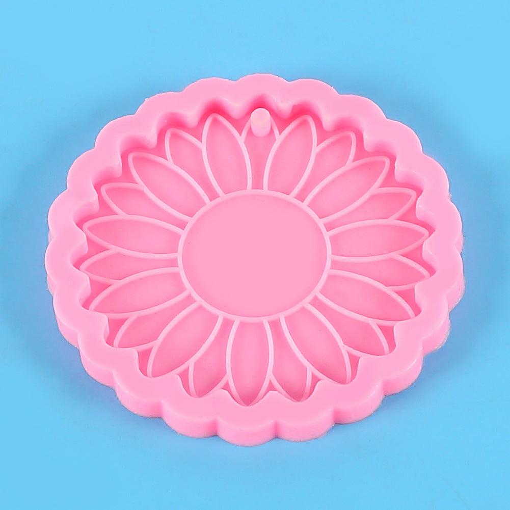 Sunflower Keychain Mold for Resin / Silcone Mold for Craft Resin DIY CLEARENCE - Art By Suleny Craft Store LLC