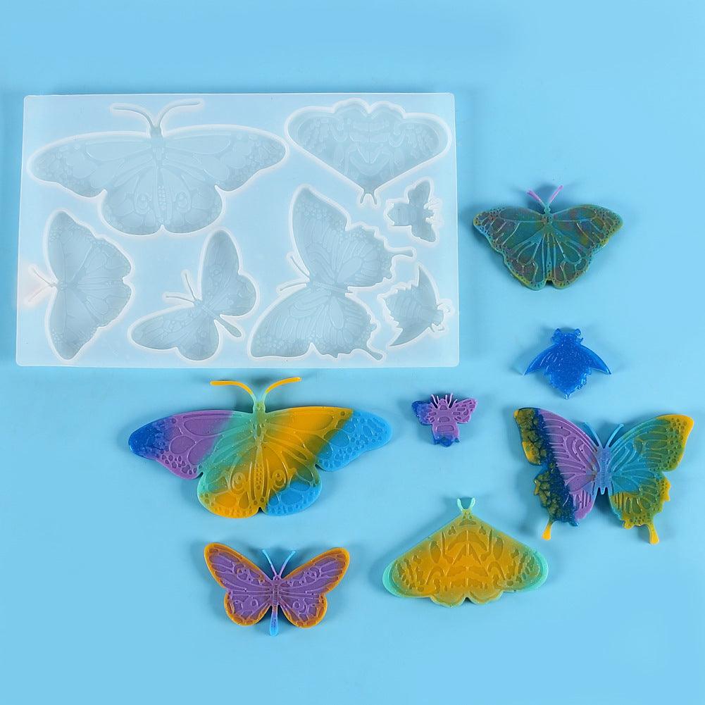 Butterfly Keychain Mold for Resin / Coaster Silcone Mold for Craft Resin DIY CLEARENCE - Art By Suleny Craft Store LLC