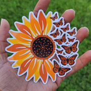 Sticker Monarch Butterfly Sunflower Fall Stickers