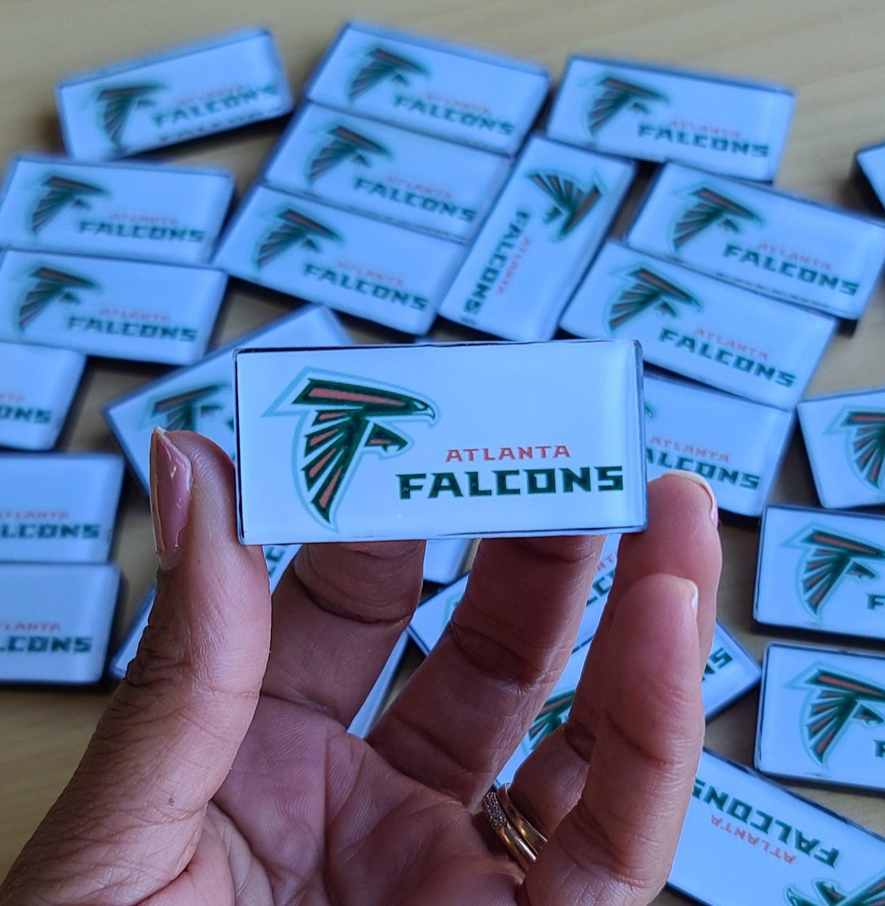 Atlanta Falcons NFL Custom Domino Set / Falcons Resin Dominoes / All Teams Customized - Art By Suleny Craft Store LLC