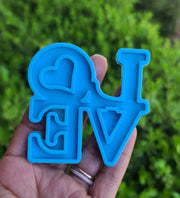 Love Mold for Keychain / Love Keychain Silicone Mold / LOVE Sign Mold / Couple Mold