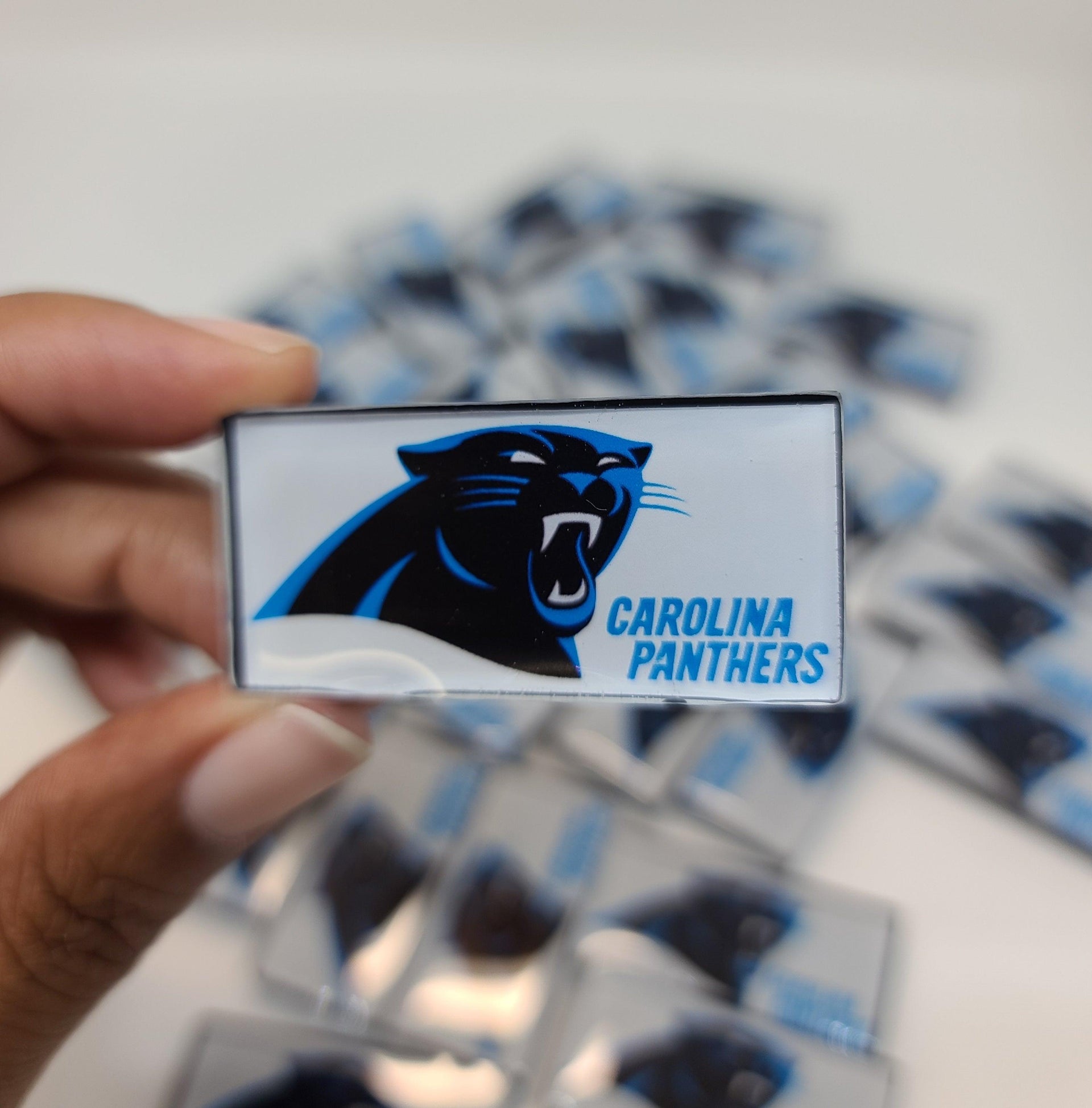 Carolina Panthers NFL Custom Domino Set / Panthers Dominoes / All Teams Customized - Art By Suleny Craft Store LLC