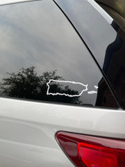 5 Pcs Puerto Rico MAP Car Decal Vinyl Sticker, Perfect for Car, Truck, Computer, Wall, and all Flat surface - Permanent Outdoor Vinyl, Easy Application - Bumper Stickers - PR Stickers WHITE - Art By Suleny Craft Store LLC