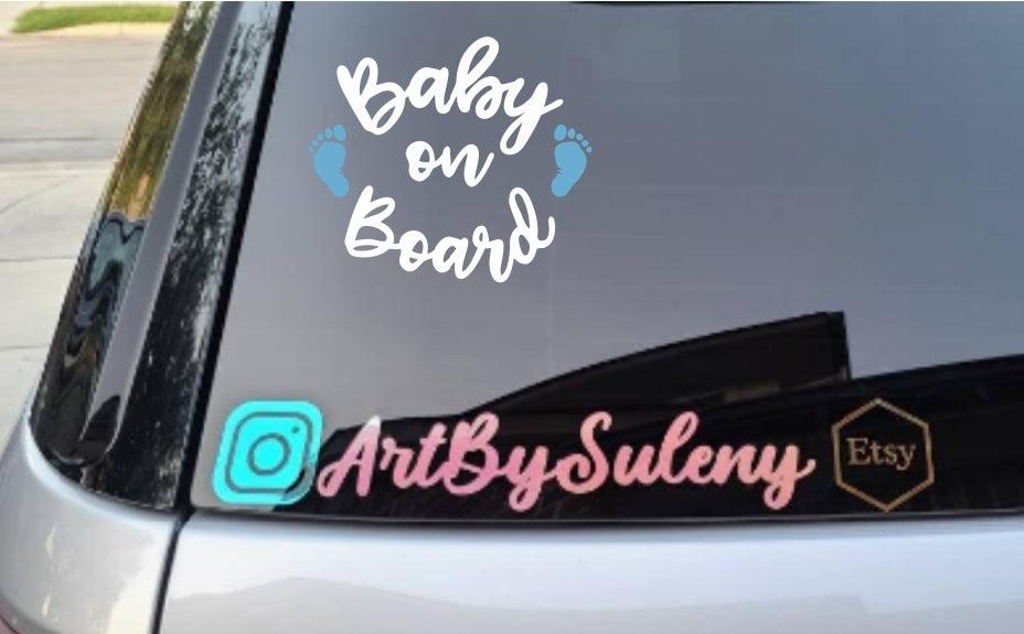 Baby on Board Sticker, car vinyl stickers, Decal Stickers, boy and girl