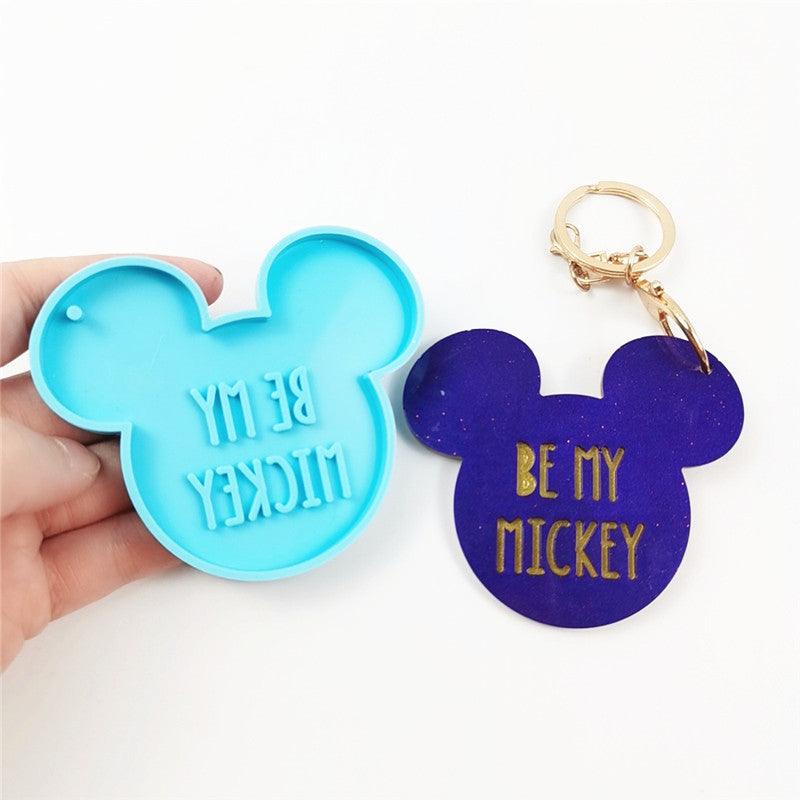 Keychain Mold for Resin / Be My Mickey Mouse Mold / Mouse Keychain Mold