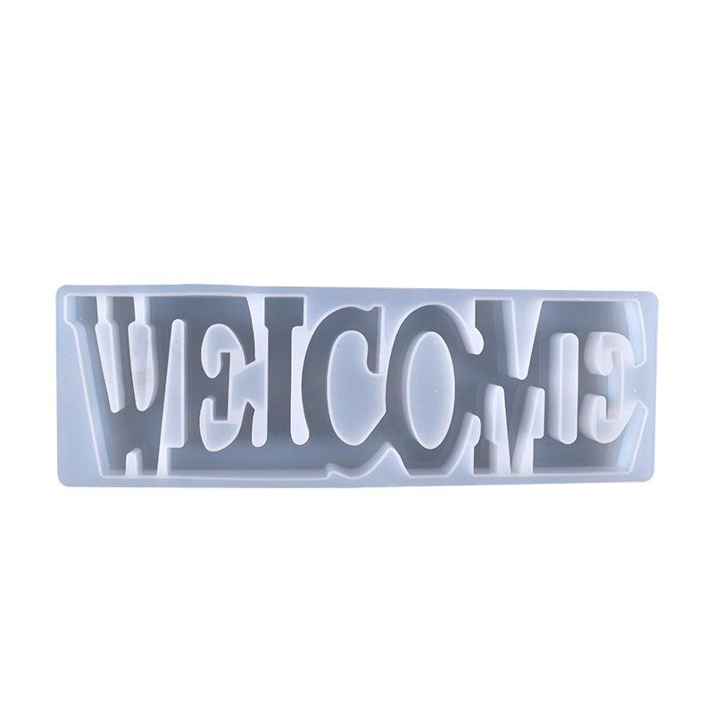 Welcome Mold -Doorplate Mold for Resin -Signboard  Resin Silicone Mold - Mold for Home Decoration - Sign Mold for Epoxy Resin