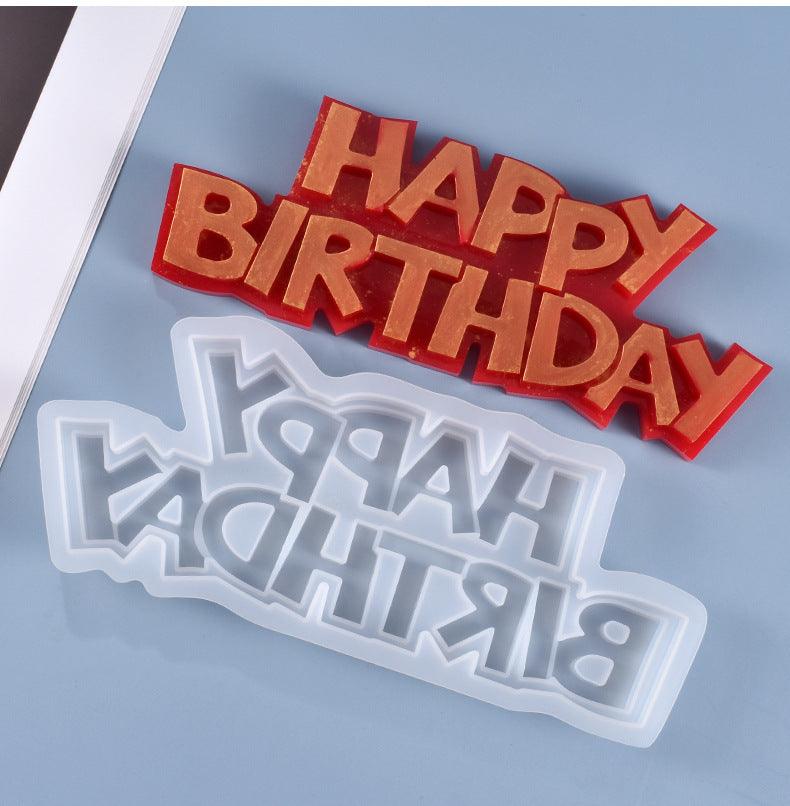 Happy Birthday Mold -Birthday Mold for Resin -Signboard  Resin Silicone Mold - Mold for Home Decoration - Sign Mold for Epoxy Resin