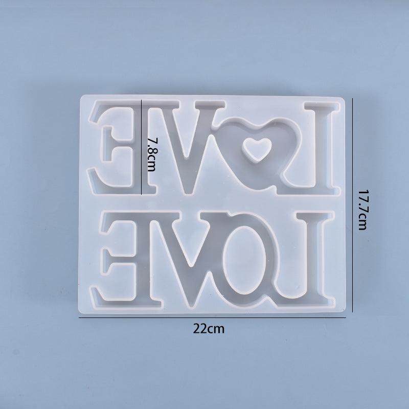 Double LOVE Sign Mold -Love Sigb Mold for Resin -Signboard  Resin Silicone Mold - Mold for Home Decoration - Sign Mold for Epoxy Resin