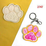 Paw Decorative Silicone Mold / Dog Paw Keychain Mold / Wolf Animals Paw