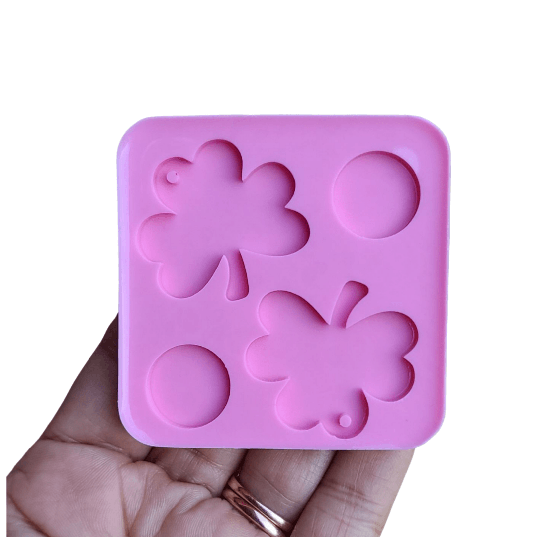 Clover Silicone Mold - Trébol Silicone Mold - Mold for Earrings - Jewelry Making - Mold for Epoxy Resin - Patrick Day Mold