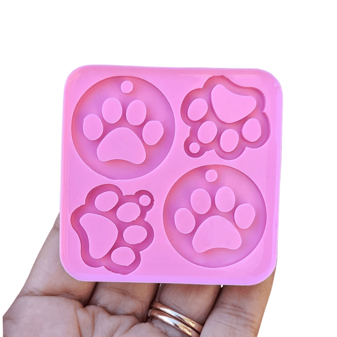 Dog Silicone Mold - Cat Footprint Mold - Dog Footprint Mold - Mold for Pet Medals - Mold Jewelry Pet Paw - Mold for Resin - Mold for Keychain