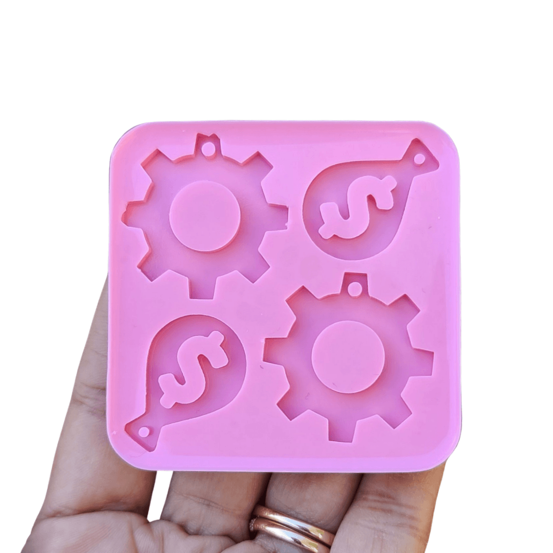 Gear Mold - Money Mold - Molds for Resin - Mold for Keychain - Mold for Earrings - Pins - Jewelry Making Mold - Epoxy Mold